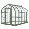 Invernadero 250 x 190 x 240 cm de metal y paneles transparentes verde - estilo victoriano para jardín